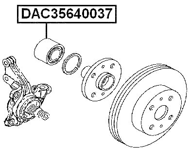 DAC35640037 - FRONT WHEEL BEARING 35X64X37