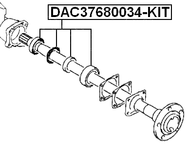 DAC37680034-KIT - REAR WHEEL BEARING REPAIR KIT 37X68X34