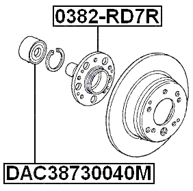DAC38730040M - WHEEL BEARING 38X73X40