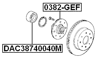 DAC38740040M - FRONT WHEEL BEARING 38X74X40