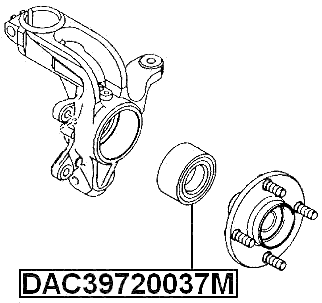 DAC39720037M - FRONT WHEEL BEARING 39X72X37
