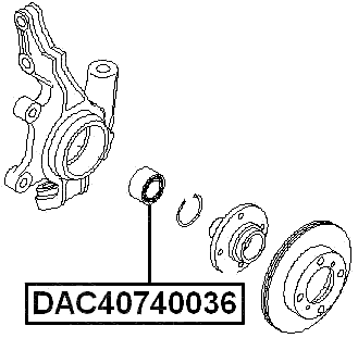 DAC40740036 - FRONT WHEEL BEARING 40X74X36