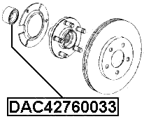 DAC42760033 - FRONT WHEEL BEARING 42X76X33