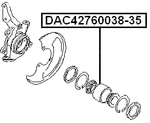 DAC42760038-35 - FRONT WHEEL BEARING 42X76X35X38