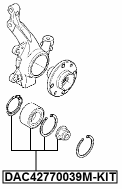 DAC42770039M-KIT - FRONT WHEEL BEARING REPAIR KIT 42X77X39