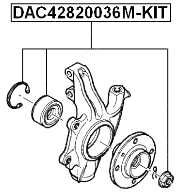 DAC42820036M-KIT - FRONT WHEEL BEARING 42X82X36