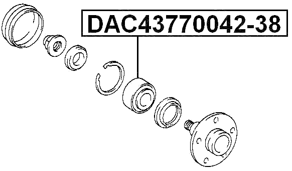 DAC43770042-38 - WHEEL BEARING 43X77X42X38