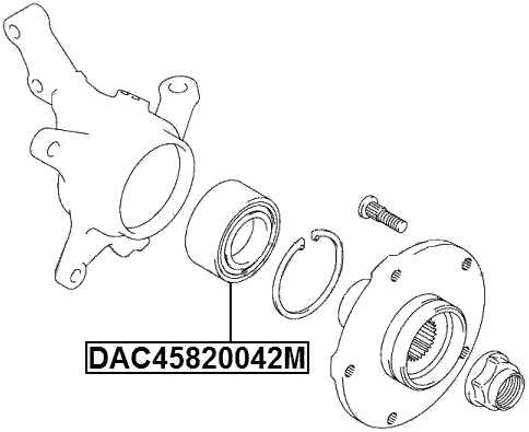 DAC45820042M - FRONT WHEEL BEARING 45X82X42