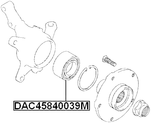 DAC45840039M - FRONT WHEEL BEARING 45X84X39