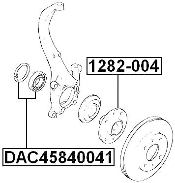 DAC45840041 - FRONT WHEEL BEARING 45X84X39X41