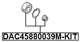 DAC45880039M-KIT - FRONT WHEEL BEARING 45X88X39