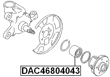 DAC46804043 - FRONT WHEEL BEARING 46X80X40X43