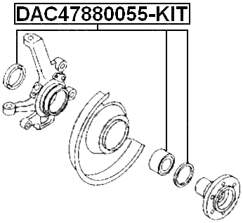 DAC47880055-KIT - FRONT WHEEL BEARING 47X88X55