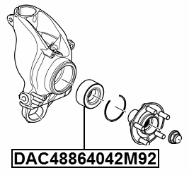 DAC48864042M92 - REAR WHEEL BEARING 48X86X40X42