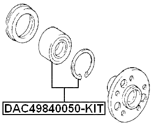 DAC49840050-KIT - REAR WHEEL BEARING REPAIR KIT 49X84X50