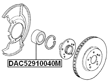 DAC52910040M - FRONT WHEEL BEARING 52X91X40