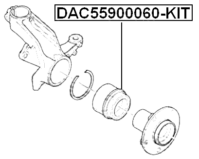 DAC55900060-KIT - FRONT WHEEL BEARING REPAIR KIT 55X90X60
