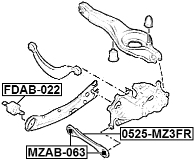 FDAB-022 - BUSHING, REAR TRAILING ARM