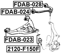 FDAB-024 - BUSHING, FRONT LOWER CONTROL ARM