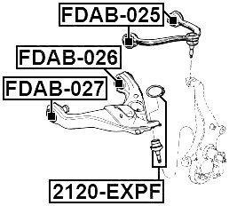 FDAB-026 - BUSHING, FRONT LOWER CONTROL ARM