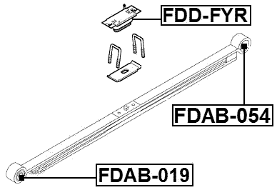 FDAB-054 - REAR LEAF SPRING BUSHING