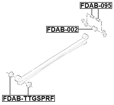 FDAB-095 - REAR LEAF SPRING BUSHING
