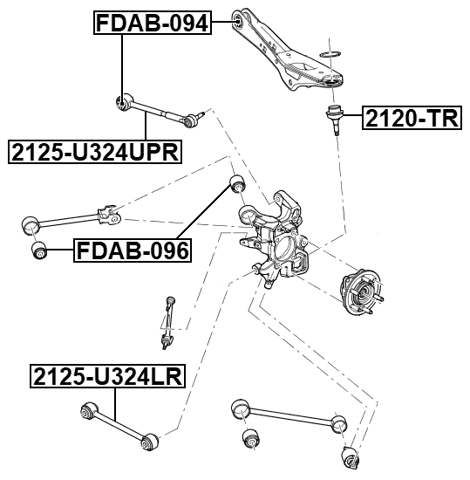FDAB-096 - REAR KNUCKLE BUSHING
