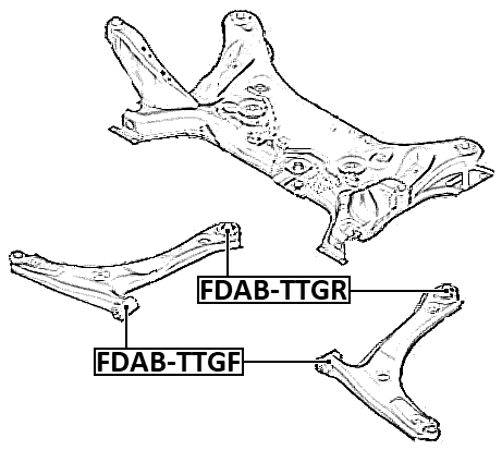 FDAB-TTGR - REAR BUSHING, FRONT CONTROL ARM