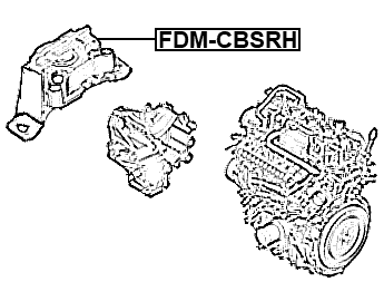 FDM-CBSRH - RIGHT ENGINE MOUNT (HYDRO)