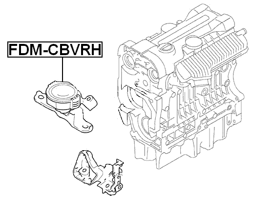 FDM-CBVRH - RIGHT ENGINE MOUNT (HYDRO)