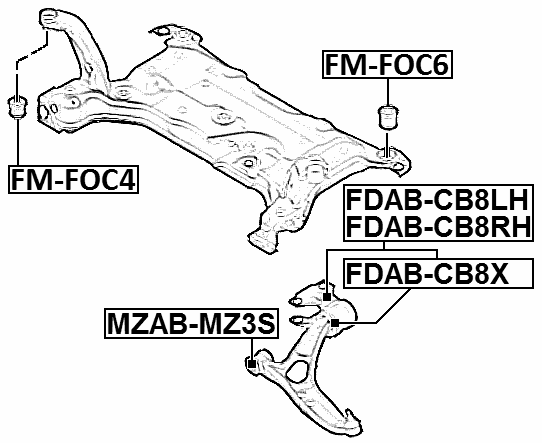 FM-FOC6 - SUBFRAME REAR BUSHING