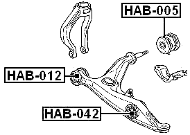 HAB-005 - REAR BUSHING, FRONT CONTROL ARM