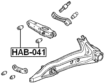 HAB-041 - BUSHING, REAR TRANSVERSE ARM