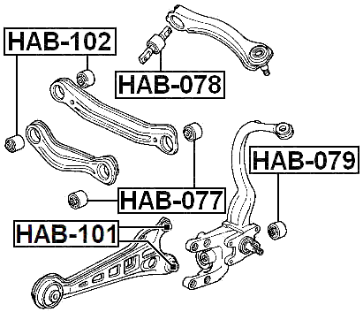HAB-102 - REAR KNUCKLE BUSHING