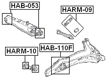 HAB-110F - REAR ARM BUSHING REINFORCED