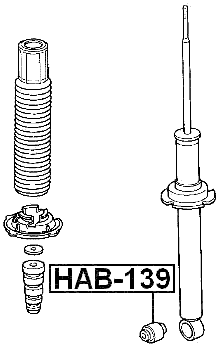 HAB-139 - BUSHING, REAR SHOCK ABSORBER