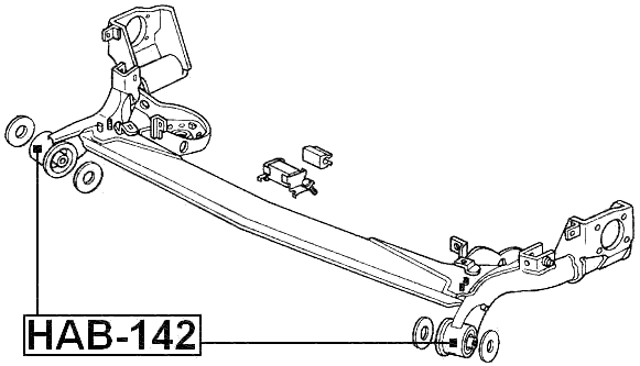 HAB-142 - REAR CROSSMEMBER BUSHING