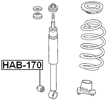 HAB-170 - BUSHING, REAR SHOCK ABSORBER