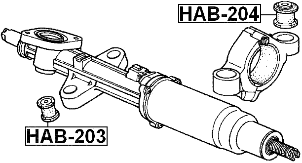 HAB-203 - STEERING RACK BUSHING