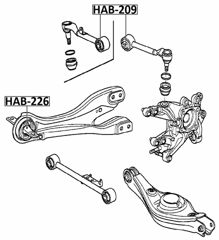 HAB-226 - FRONT BUSHING, REAR CONTROL ARM