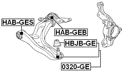 HAB-GES - FRONT BUSHING, FRONT CONTROL ARM
