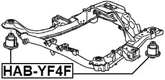 HAB-YF4F - SUBFRAME BUSHING