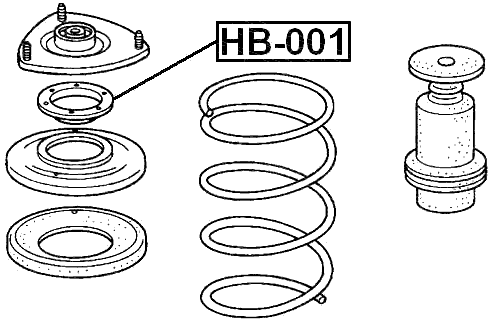 HB-001 - FRONT SHOCK ABSORBER BEARING