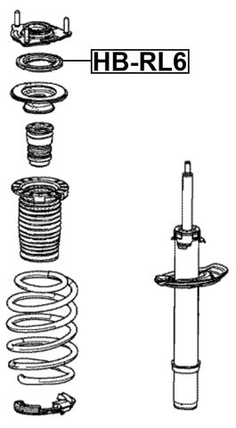 HB-RL6 - FRONT SHOCK ABSORBER BEARING