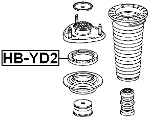HB-YD2 - FRONT SHOCK ABSORBER BEARING