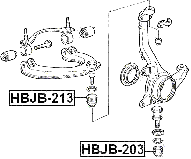 HBJB-203 - LOWER CONTROL ARM BALL JOINT BOOT 31X55X15