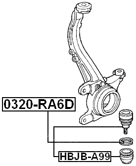 HBJB-A99 - LOWER CONTROL ARM BALL JOINT BOOT 34.5X27.7X17