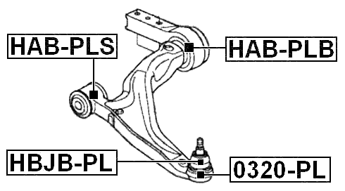 HBJB-PL - LOWER CONTROL ARM BALL JOINT BOOT 42.65X33.4X21.3
