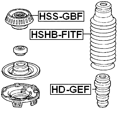 HD-GEF - FRONT SHOCK ABSORBER JOUNCE BUMPER