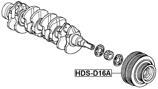 HDS-D16A - CRANKSHAFT PULLEY D16A/ZC